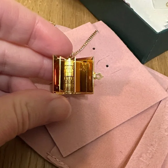 Le Petite Sprout Gold Book Lovers Necklace - Picture 3 of 6